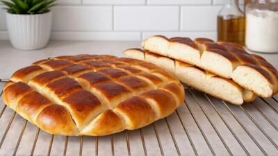  پنبه ای ترین نان خانگی را درست کن بدون دردسر حتما امتحان کنید