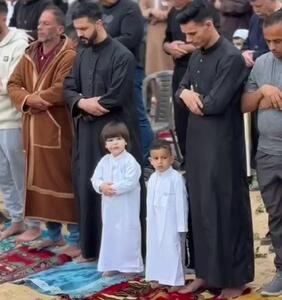  اقامه باشکوه نماز عید قربان در میدان السرایا شهر غزه