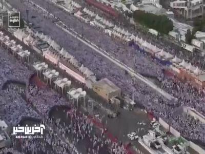  تایم لپس از حرکت منظم و روان جمعیت عظیم زائران در مکه مکرمه