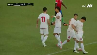  ویدیو: گل اول ایران به گامبیا توسط آریا یوسفی