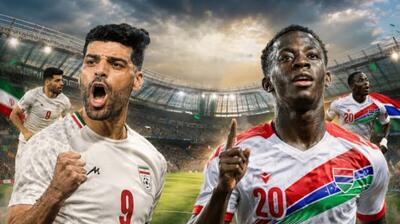  پخش زنده بازی ایران و گامبیا